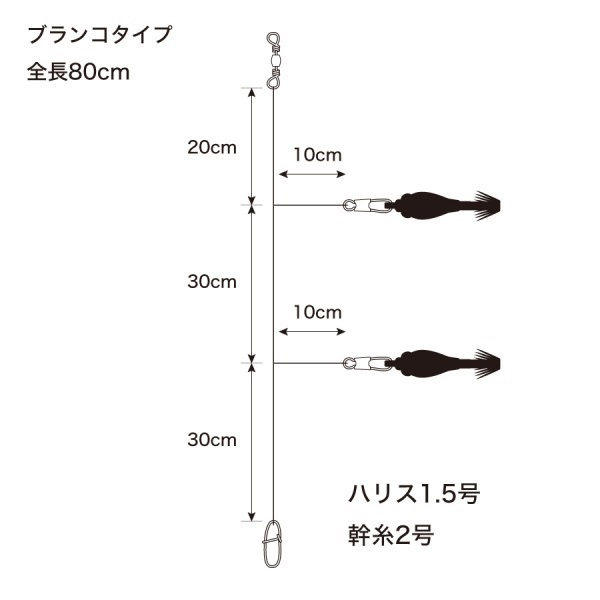 波止イカセット ヒイカ専用スペック